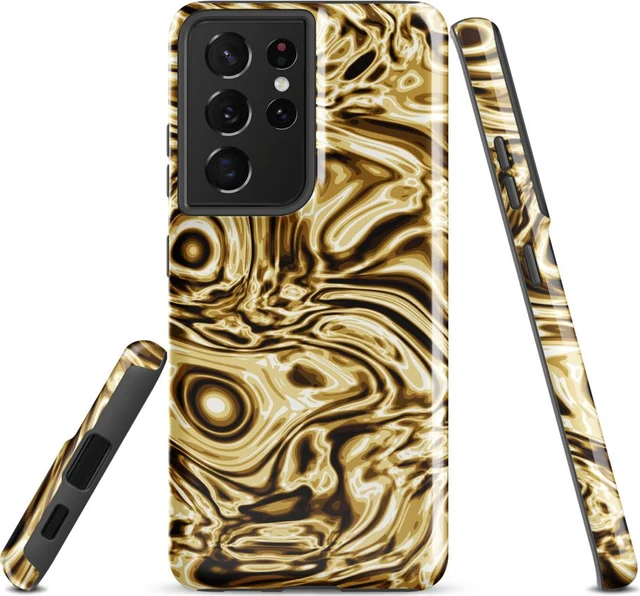 Funda reforzada premium para Samsung, diseño Oro
