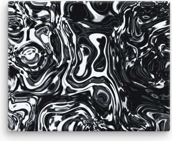 Lienzo premium, diseño Metal líquido oscuro